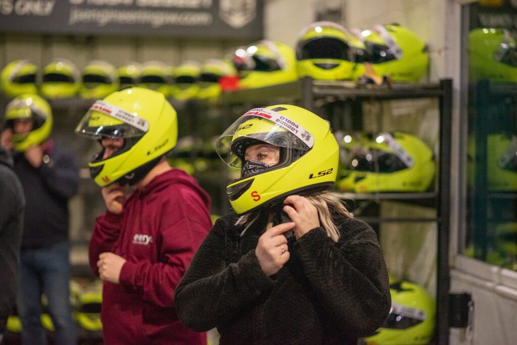 Go Karting Putting On Helmets