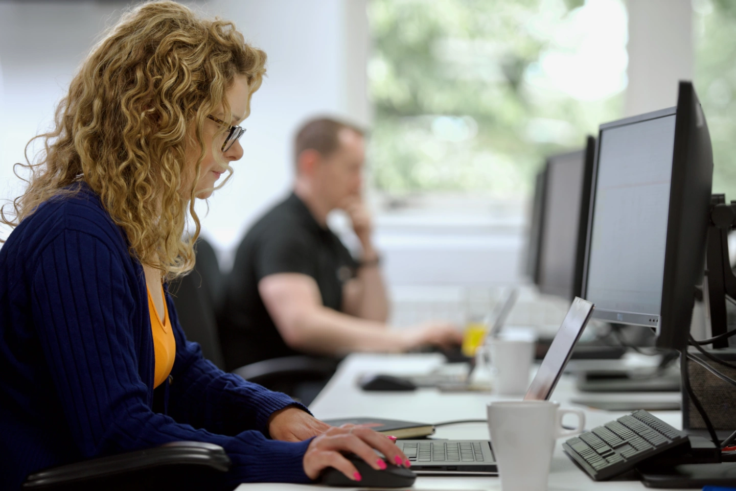 Nexus team working at the computer