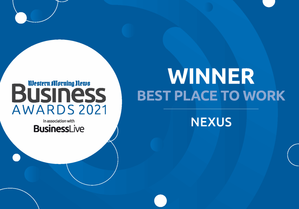 Nexus awarded Best Place to Work at the Western Morning News Business Awards 2021