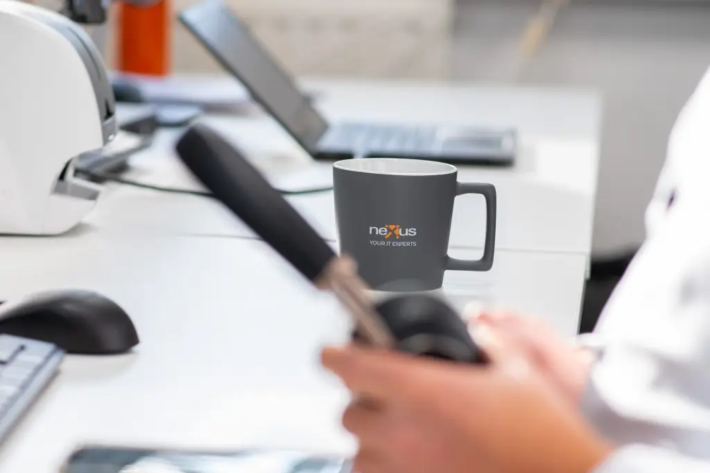 An office headset for Teams calling