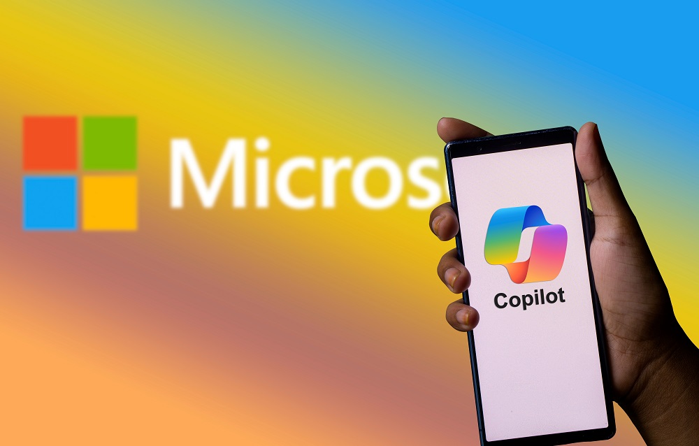 Microsoft Copilot Ai logo on smartphone